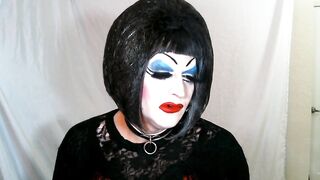 Heavy Makeup Sissy Slut Smokes and talks dirty
