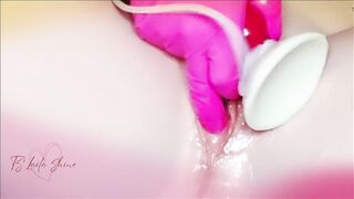 Rubber Pussy Fucked With Dildo Fucked