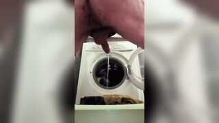Pee in the laundry room
