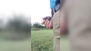 A Short Walk In the Yard Rubbing My Penis