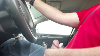 Masturbating and Cumming While Driving