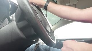 Masturbating and Cumming While Driving