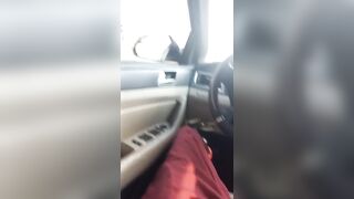 Playing with my dick in my car