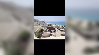 Huge Open Air CUMMING in Slow Motion! Naked and naughty on a hotel terrasse again!