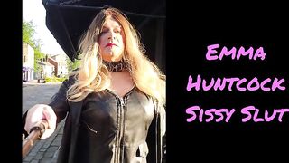 Sissy slut outside on the street