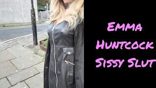 Sissy slut outside on the street