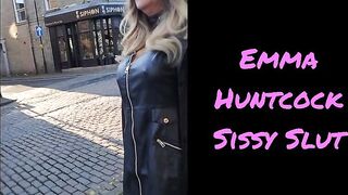 Sissy slut outside on the street