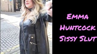 Sissy slut outside on the street