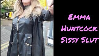 Sissy slut outside on the street