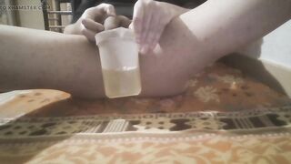 Greta's shadow drinks all her pee