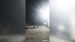 Naked and Pissing on the Train Tracks