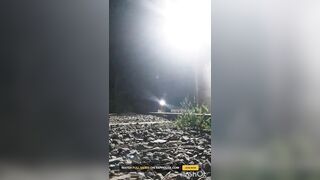 Naked and Pissing on the Train Tracks