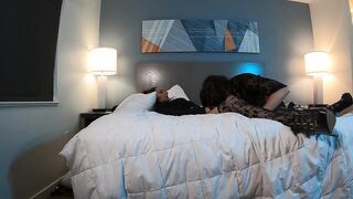 Brunette Crossdresser in Chastity Sucks Femboy's Cock