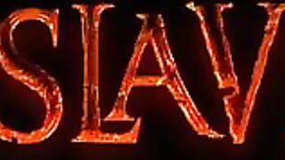 Anal slave slut. Big tits cuffed horny girl in restraints gets fucked roughly by shemale