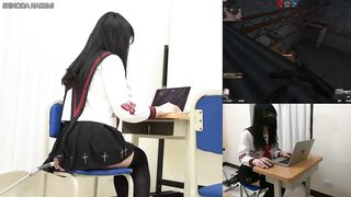 HA52The teammate playing the game is a crossdresser being fucked by a sex machineHA52