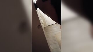 Sexy latina femboy in cute dress takes a ten inch dildo