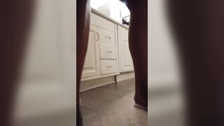 Sexy latina femboy in cute dress takes a ten inch dildo