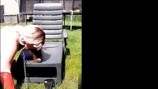 Smoking slut in thigh boots