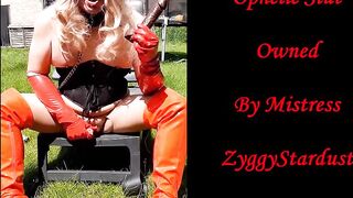 Smoking slut in thigh boots