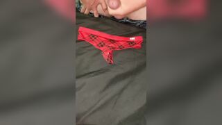 Watch me cum on your thong before you put it on for the day