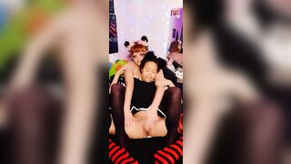 Playing with besties boy pussy