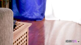 ASIANTGIRL - Horny Asian Ladyboy masturbates with Hard Cock