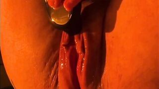 Sneaky Sunset Fat Pussy Play, Big Clit, Fat Lips, Quiet Cums