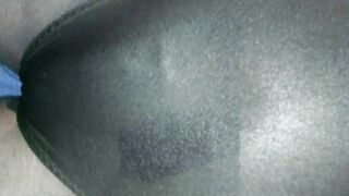 Cd in pantyhose leotard. Slimed masturbate and cum.