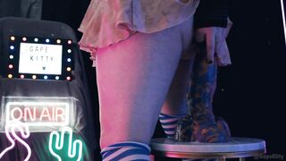 Riding HUGE Bad Dragon Dildo (Spitfire XL)