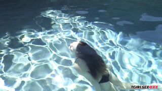 TGIRLSEX - POOL AND FUCK WITH ASIA BELLE HERE. ANAL HARDCORE