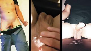 3 hot and horny but sexual neglected and lonely hetero husbands jerk off together online