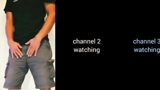 3 hot and horny but sexual neglected and lonely hetero husbands jerk off together online