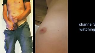 3 hot and horny but sexual neglected and lonely hetero husbands jerk off together online