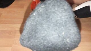 Cumming on my knee high Adidas gym socks