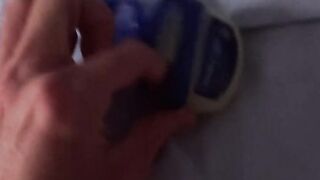 I fuck my bed then finger my tight twink arsehole - lots of breathing and grunting