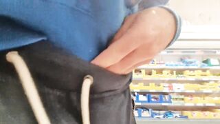 Would you like to suck my cock at the supermarket? risky masturbation