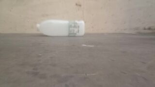 Plastic Bottle Crush. Squashed flat by my 89kg size 11 boots ????????