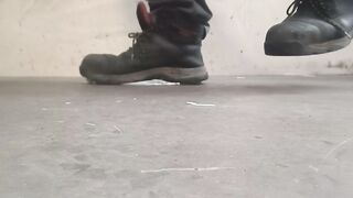 Plastic Bottle Crush. Squashed flat by my 89kg size 11 boots ????????