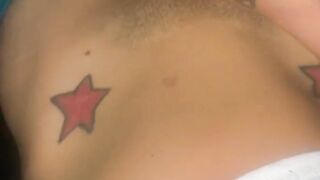 Playing with my dick while my roommate is in the room almost caught huge cum