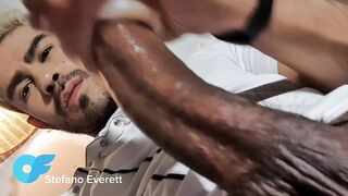 Latin boy masturbating and taking milk