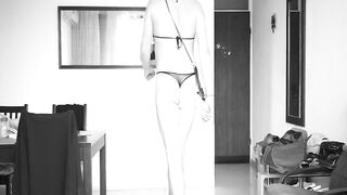 Crossdresser show on high heels