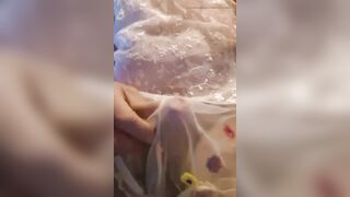 Cumming in sheer panties