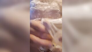 Cumming in sheer panties