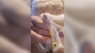 Cumming in sheer panties