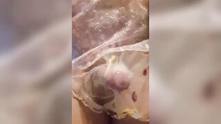 Cumming in sheer panties