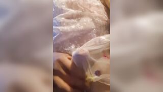 Cumming in sheer panties