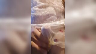 Cumming in sheer panties