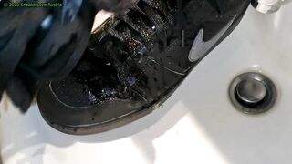 Pissing in Nike Backboard shoes