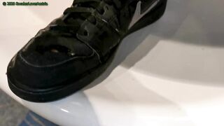 Pissing in Nike Backboard shoes