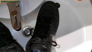 Pissing in Nike Backboard shoes